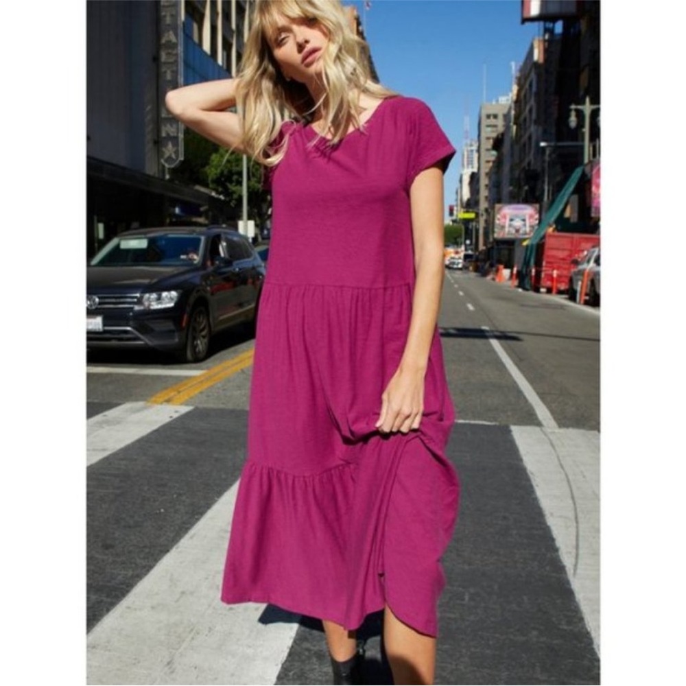 Nation LTD Fuchsia Midi Dress
